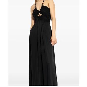 Diane Von Furstenberg Caty Bead-Embellished Maxi Strapless Dress S